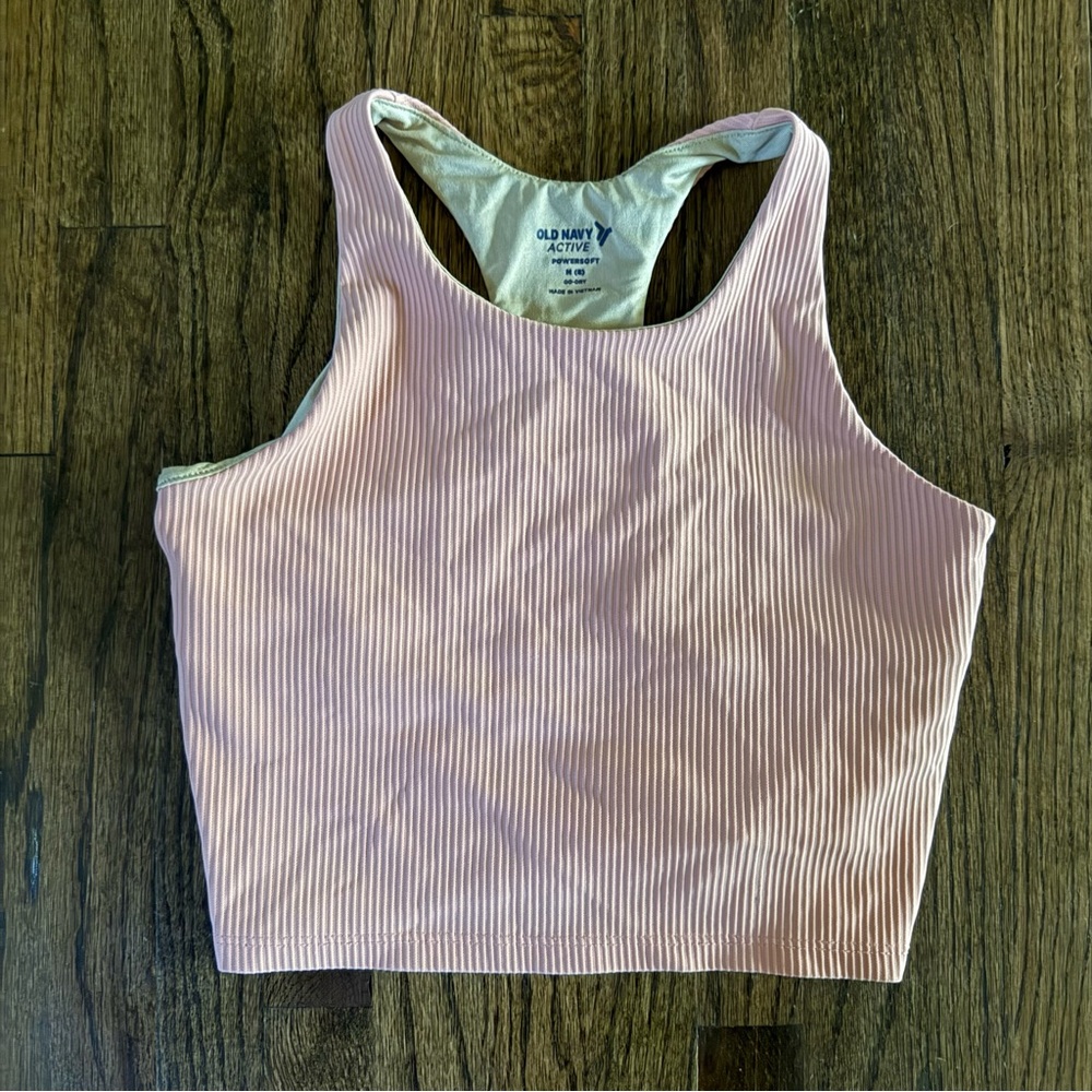 Old Navy PowerSoft Longline Sports Bra Athletic Top Girls -Size Medium 8 - NWOT